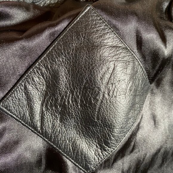 Black Genuine Leather Jacket by Ferrar - sz Med - Picture 2 of 16